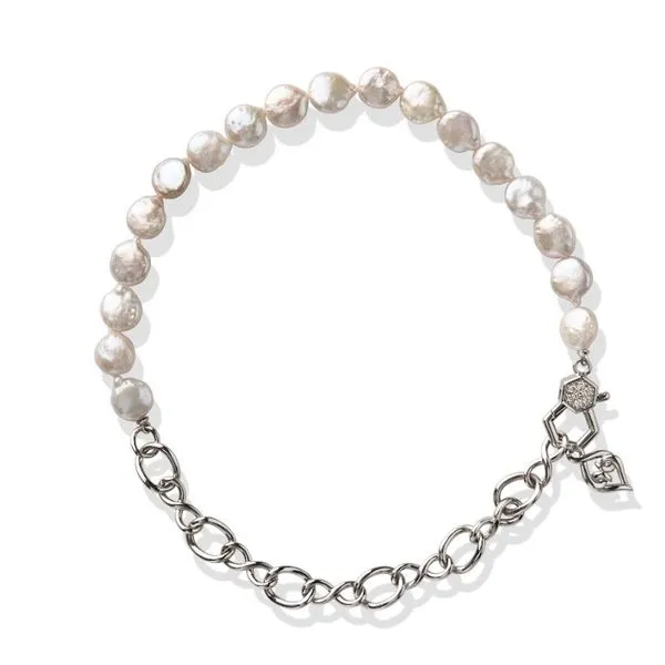 LOLOVIVI - STERLING SILVER "METROPOLIS" PEARL NECKLACE Valentine's Fine Jewelry Dallas, PA