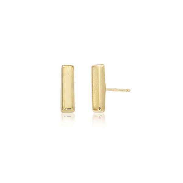 CARLA/NANCY B - 14KT YELLOW GOLD SMALL BAR POST STUDS Valentine's Fine Jewelry Dallas, PA