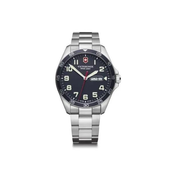 VICTORINOX -  FIELDFORCE STAINLESS STEEL WATCH FEATURING A BLUE DIAL BY SWISS ARMY Valentine's Fine Jewelry Dallas, PA