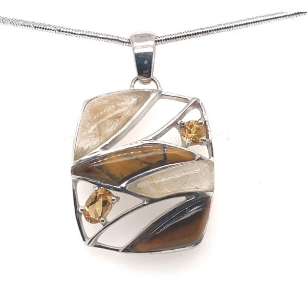 GEMSTONE PENDANTS/NECK;LACES /STERLING SILVER/SS/GOLD COMBO Valentine's Fine Jewelry Dallas, PA