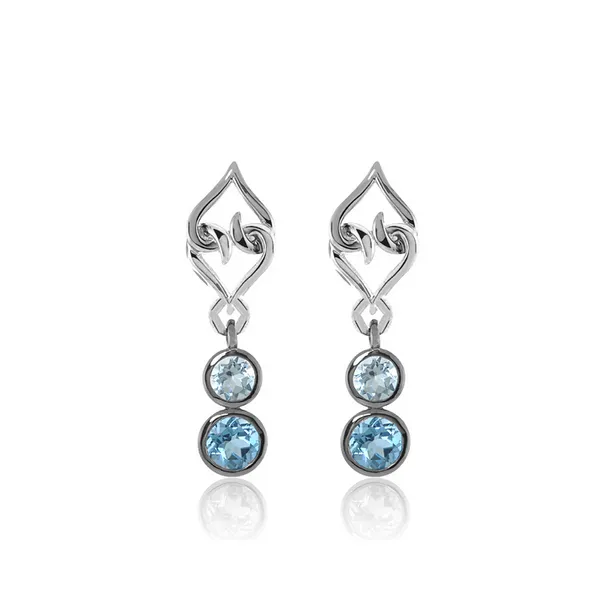 GEMSTONE EARRINGS/SILVER/SILVER/GOLD COMBO Valentine's Fine Jewelry Dallas, PA