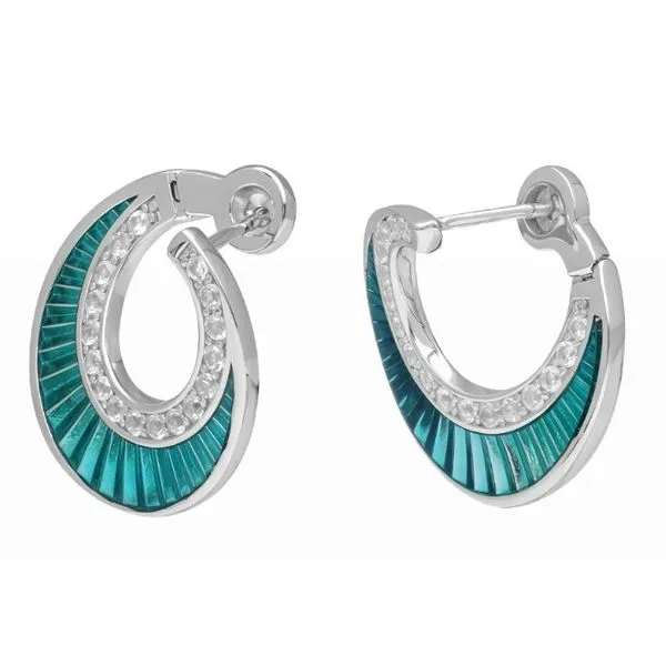GEMSTONE EARRINGS/SILVER/SILVER/GOLD COMBO Image 2 Valentine's Fine Jewelry Dallas, PA