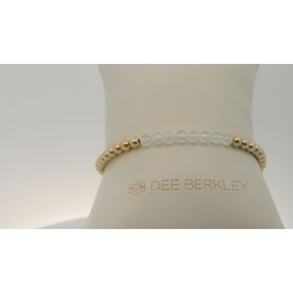 Gold Filled and White Topaz Bead Bracelet Valentine's Fine Jewelry Dallas, PA