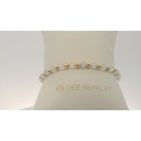 White Topaz and Gold Filled Bead Bracelet Valentine's Fine Jewelry Dallas, PA