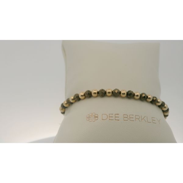 Pyrite and Gold Filled Bead Bracelet by Dee Berkley Valentine's Fine Jewelry Dallas, PA