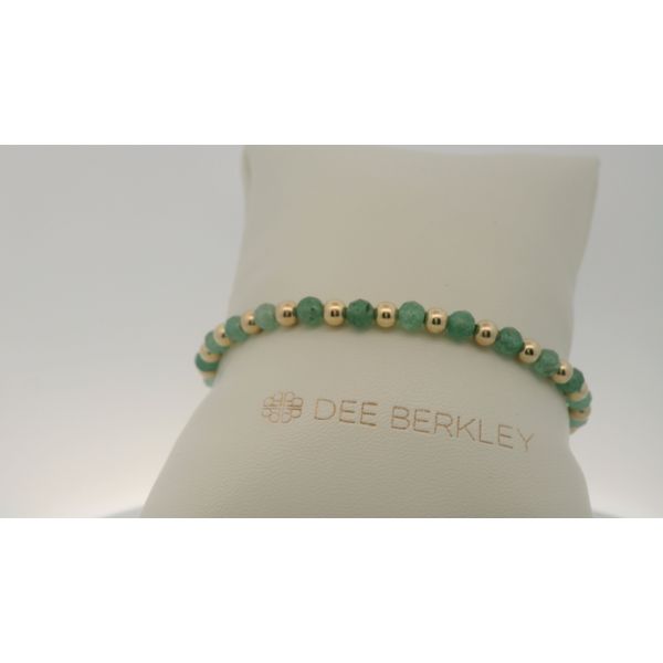 Aventurine and Gold Filled Bead Bracelet Valentine's Fine Jewelry Dallas, PA