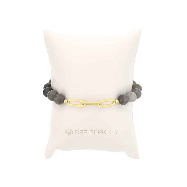 Labradorite Bead Bracelet with Gold Filled Chain Valentine's Fine Jewelry Dallas, PA