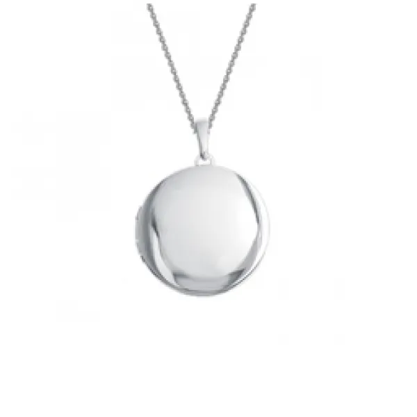 ARTISTRY - STERLING SILVER ROUND PLAIN LOCKET Valentine's Fine Jewelry Dallas, PA