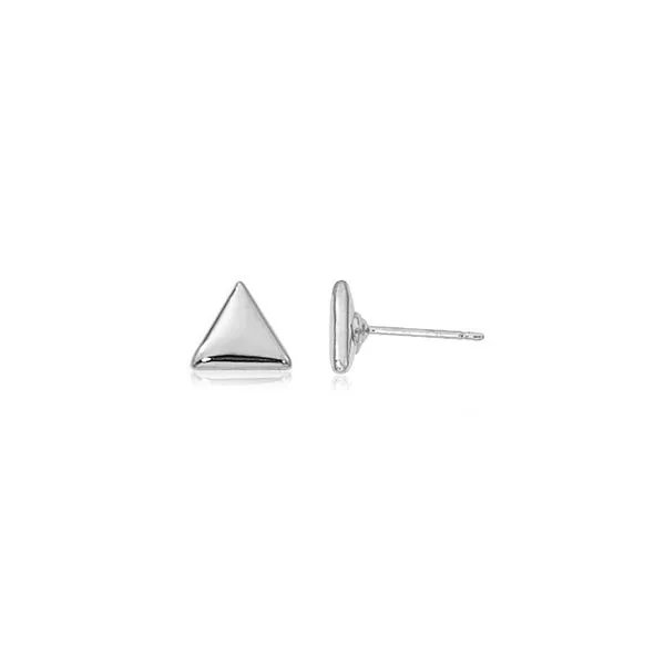 CARLA/NANCY B - SILVER FLAT TRIANGULAR STUDS Valentine's Fine Jewelry Dallas, PA