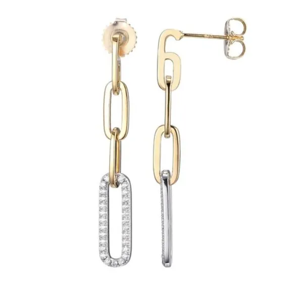 EARRINGS/STERLING SILVER/SS/GOLD COMBO EARRINGS Valentine's Fine Jewelry Dallas, PA