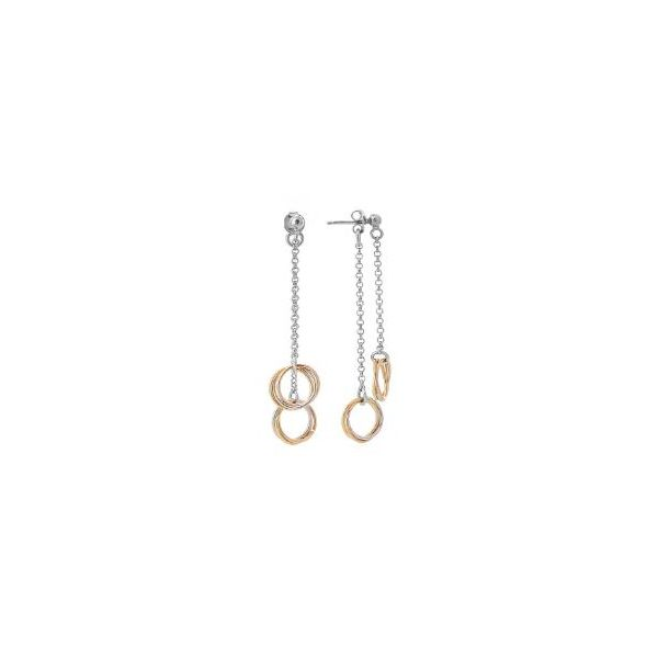 EARRINGS/STERLING SILVER/SS/GOLD COMBO EARRINGS Valentine's Fine Jewelry Dallas, PA