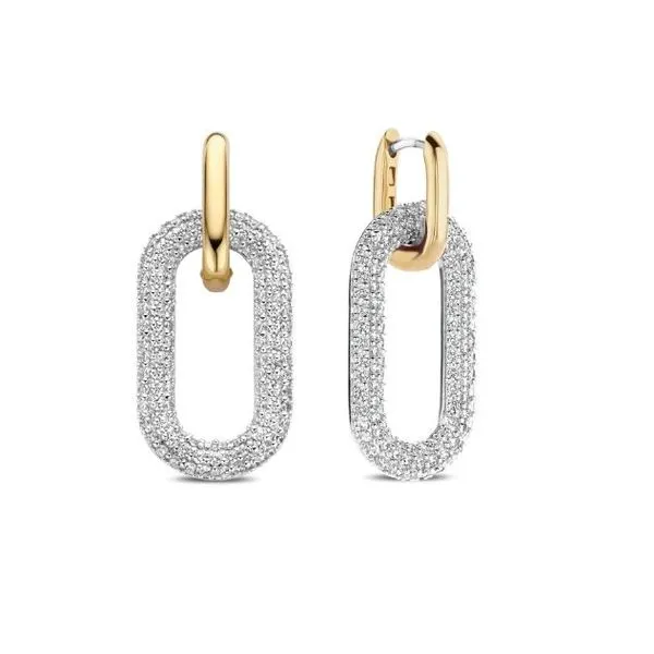 EARRINGS/STERLING SILVER/SS/GOLD COMBO EARRINGS Valentine's Fine Jewelry Dallas, PA