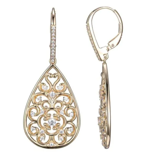EARRINGS/STERLING SILVER/SS/GOLD COMBO EARRINGS Valentine's Fine Jewelry Dallas, PA