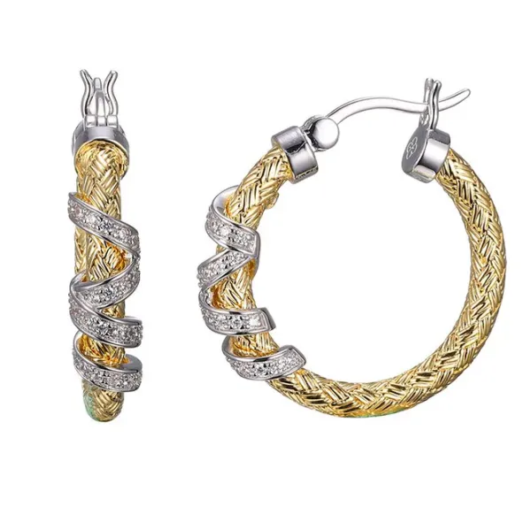 EARRINGS/STERLING SILVER/SILVER/GOLD COMBO Valentine's Fine Jewelry Dallas, PA