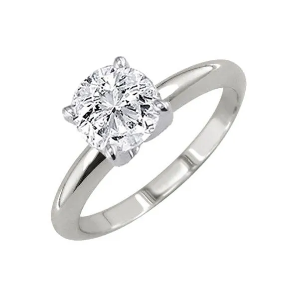 1 1/2 CT Lab Grown Round Diamond set in a 14k White Gold Ring Van Adams Jewelers Snellville, GA