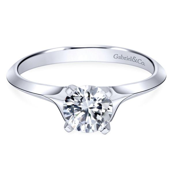 14K Cathedral Mount Engagement Ring Van Adams Jewelers Snellville, GA