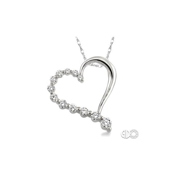 14K Diamond Heart Shaped Pendant Van Adams Jewelers Snellville, GA