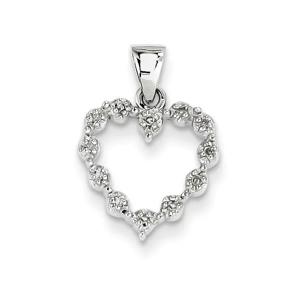 14K Diamond Heart Shaped Pendant Van Adams Jewelers Snellville, GA