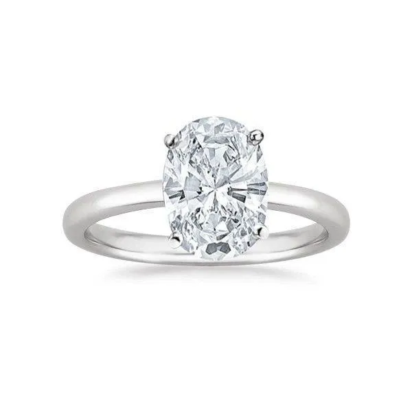 1 1/2 CT Lab Grown Oval Diamond Solitaire Ring Van Adams Jewelers Snellville, GA
