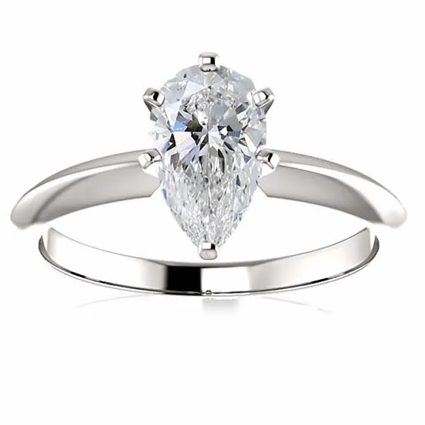 1 CT Lab Grown Pear Shape Diamond Solitaire Van Adams Jewelers Snellville, GA