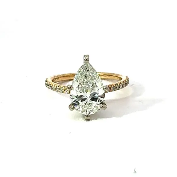 2 CT Lab Grown Pear Shape Diamond Solitaire Van Adams Jewelers Snellville, GA