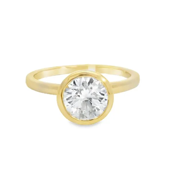 1 1/2 CT Bezel Set Lab Grown Solitaire Ring Van Adams Jewelers Snellville, GA