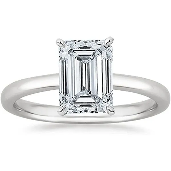 3 CT Lab Grown Emerald Cut Diamond Solitaire Ring Van Adams Jewelers Snellville, GA