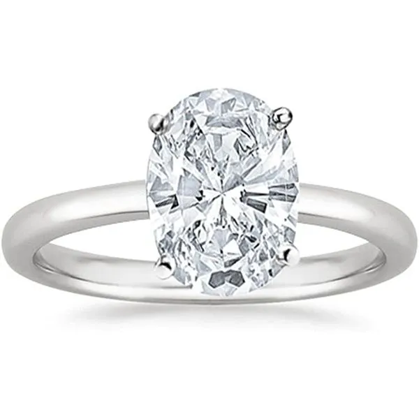 3 CT Lab Grown Oval Diamond Solitaire Ring Van Adams Jewelers Snellville, GA