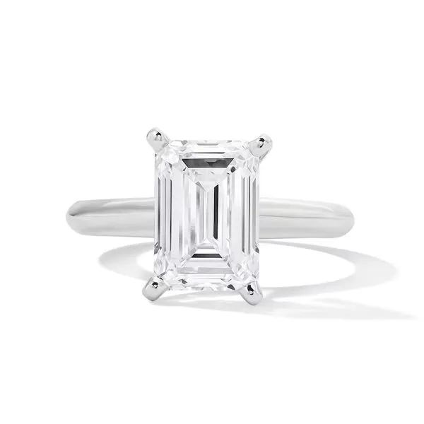 3ct Lab Grown Emerald Cut Diamond Solitaire Ring Van Adams Jewelers Snellville, GA