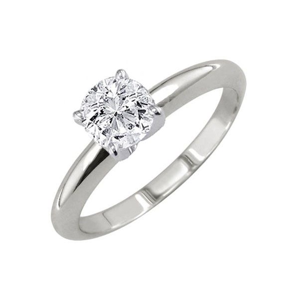14K White Gold 0.79 CT Round Lab-Grown Diamond Solitaire Engagement Ring Van Adams Jewelers Snellville, GA