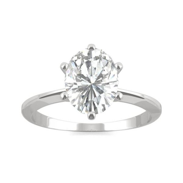 14K White Gold 1.52 CT Oval Lab-Grown Diamond Solitaire Engagement Ring Van Adams Jewelers Snellville, GA