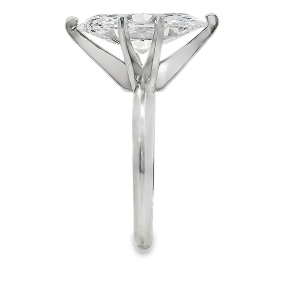14K White Gold 3.09 CT Marquise Lab-Grown Diamond Solitaire Engagement Ring Image 2 Van Adams Jewelers Snellville, GA