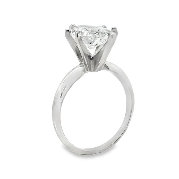 14K White Gold 3.09 CT Marquise Lab-Grown Diamond Solitaire Engagement Ring Image 4 Van Adams Jewelers Snellville, GA