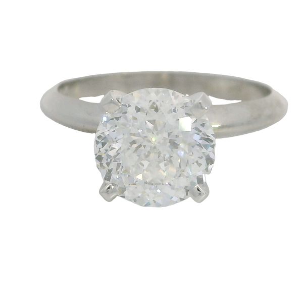 2 Carat Portuguese Cut Round Lab Grown Diamond Solitaire Engagement Ring Van Adams Jewelers Snellville, GA