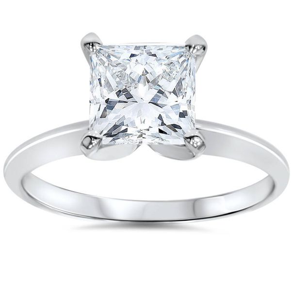 1.5 Carat Princess Cut Lab Grown Solitaire Engagement Ring Van Adams Jewelers Snellville, GA