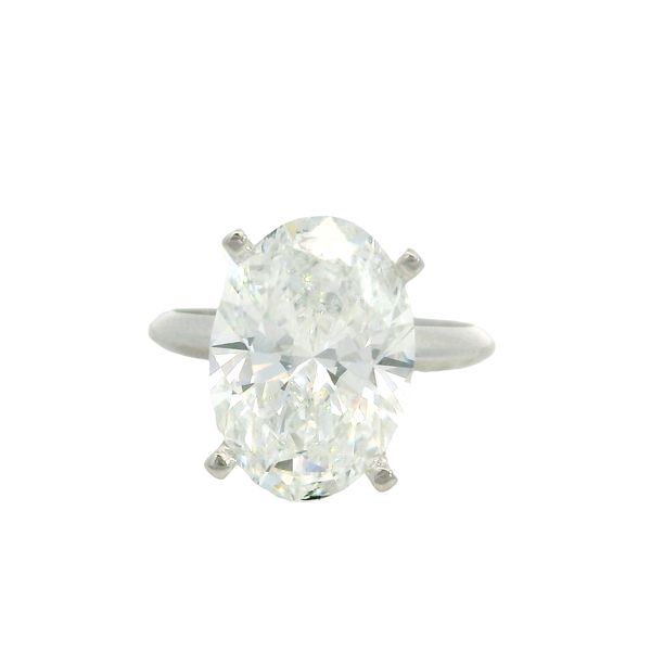 4.85 Carat Lab Grown Oval Diamond Solitaire Engagement Ring Van Adams Jewelers Snellville, GA