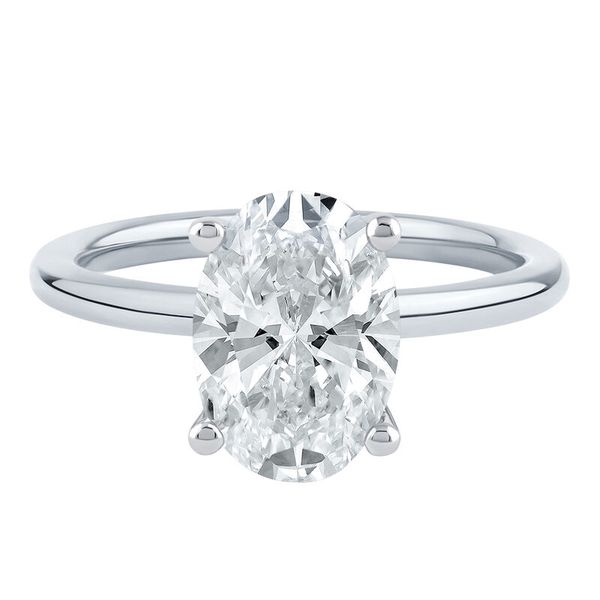 2 Carat Oval Cut Lab Grown Diamond Solitaire Engagement Ring Van Adams Jewelers Snellville, GA