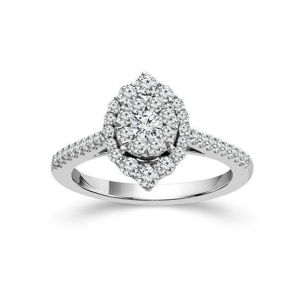 14K Diamond Cluster Engagement Ring Van Adams Jewelers Snellville, GA