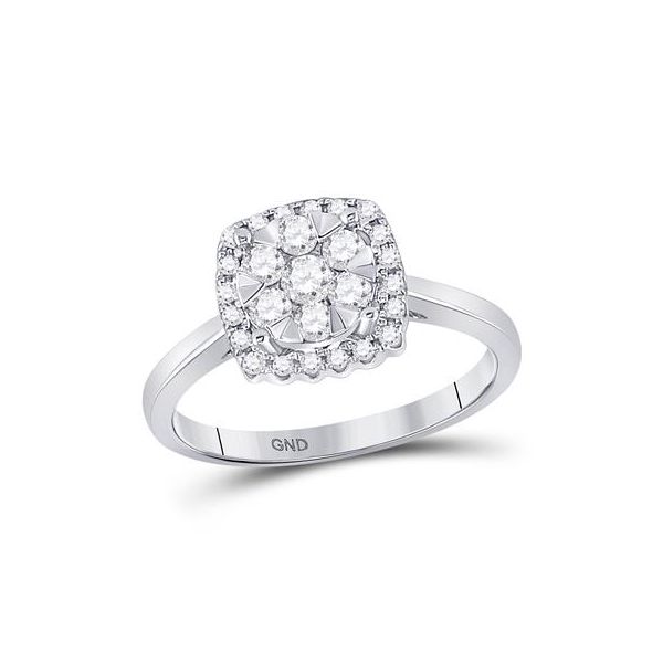 Cluster Halo Engagement Ring Van Adams Jewelers Snellville, GA