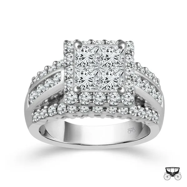 14K White Gold Diamond Engagement Ring Image 2 Van Adams Jewelers Snellville, GA