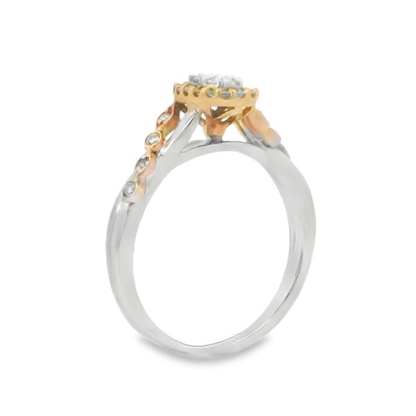 Two Tone Cluster Engagement Ring Image 2 Van Adams Jewelers Snellville, GA