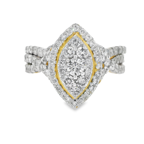 14 Karat Yellow Gold Diamond Wedding Set With 1.20Tw Round H Si2 Diamonds Van Adams Jewelers Snellville, GA