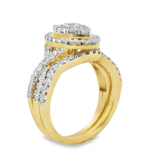 14 Karat Yellow Gold Diamond Wedding Set With 1.20Tw Round H Si2 Diamonds Image 2 Van Adams Jewelers Snellville, GA