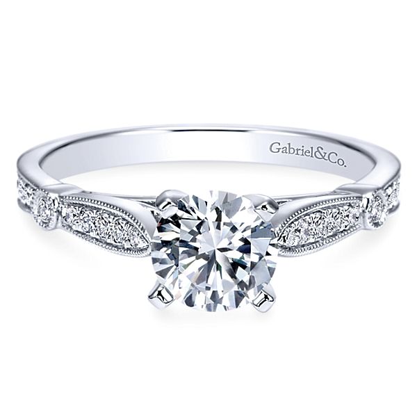 Gabriel & Co. 14K White Gold Diamond Engagement Ring Van Adams Jewelers Snellville, GA