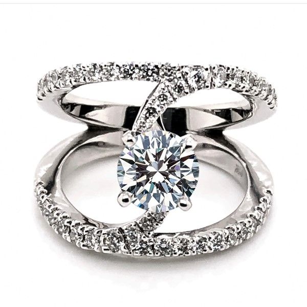 Van Adam's Creation 14K White Gold Diamond Engagement Ring Van Adams Jewelers Snellville, GA
