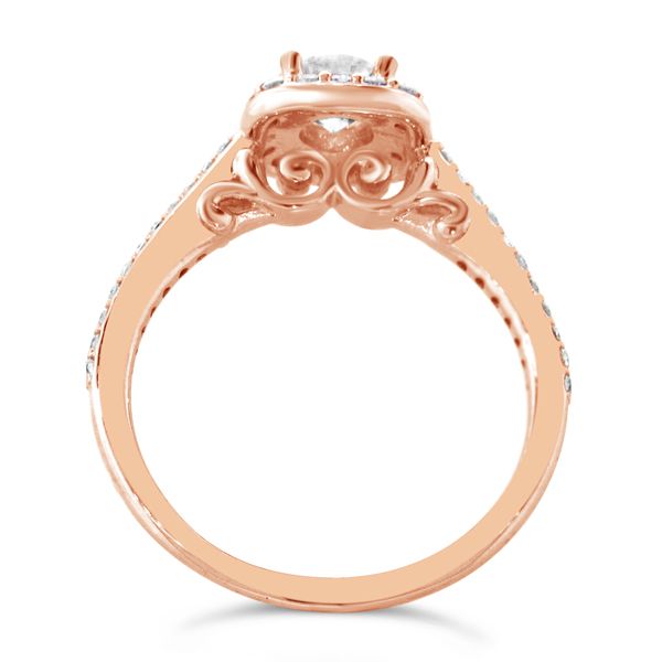 14K Rose Gold Diamond Engagement Ring Image 2 Van Adams Jewelers Snellville, GA