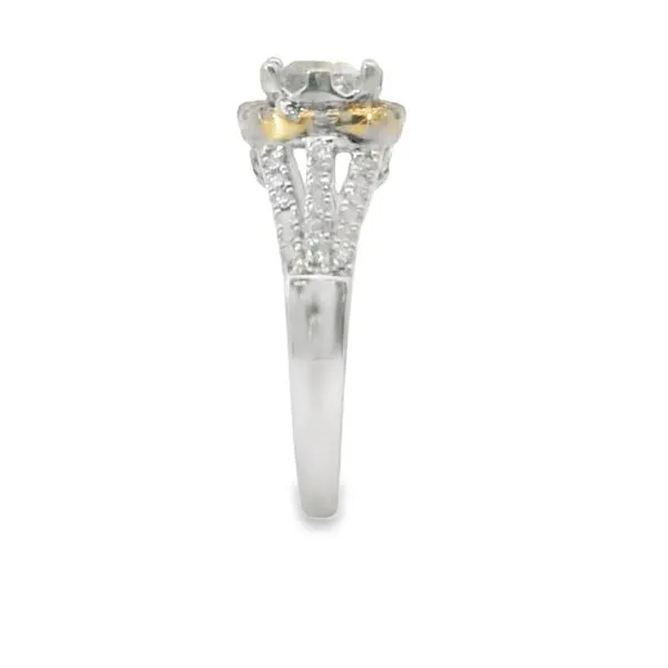 Two Tone Halo Enagaement Ring Image 3 Van Adams Jewelers Snellville, GA