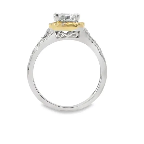 Two Tone Halo Enagaement Ring Image 4 Van Adams Jewelers Snellville, GA