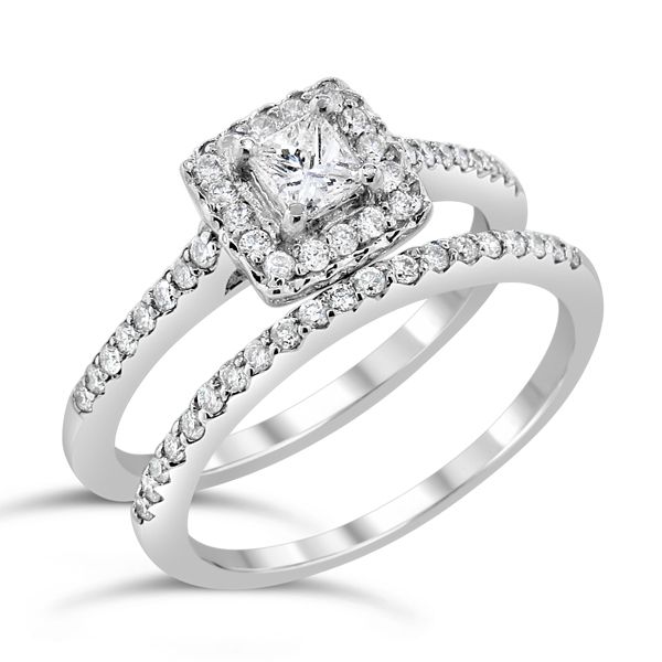 14K White Gold Diamond Wedding Set Van Adams Jewelers Snellville, GA