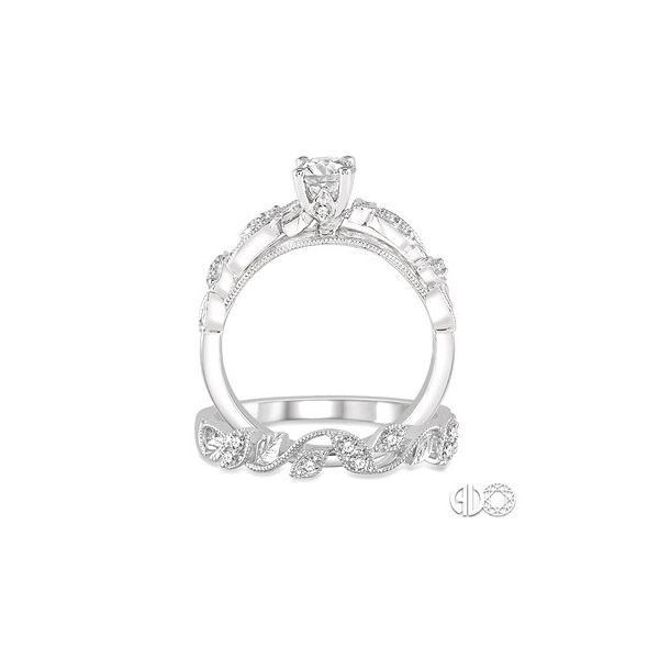 14K White Gold Diamond Wedding Set Image 3 Van Adams Jewelers Snellville, GA